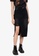 ZALORA BASICS black Knee Length Distressed Slit Denim Skirt F7197AA4D2798FGS_1