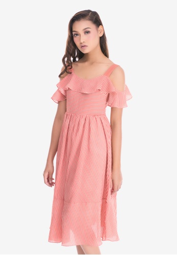 Buy Cat In The Bowl Cold Shoulder Open Back Summer Dress Online