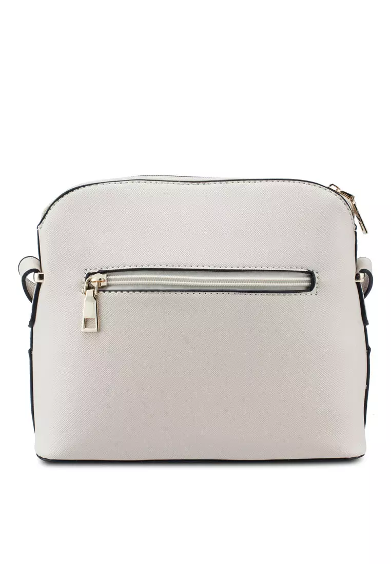 Saffiano Texture Shell Shape Mini Sling Bag