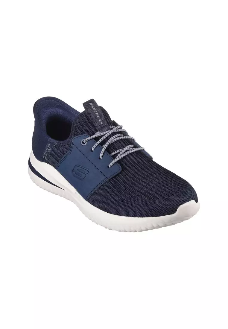 Discount on Skechers  shoes - SKU: Skechers Mens Delson 3.0 Knitted Bungee Lace Slip-Ins W/ Lace Cage