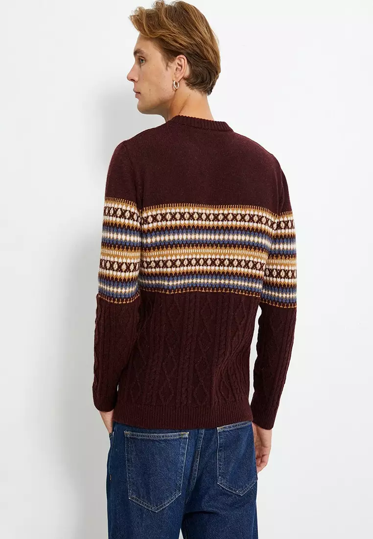 Patterned Knitted Sweater
