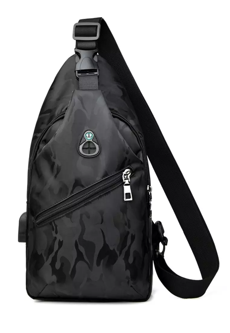 Messenger bag with usb top charger
