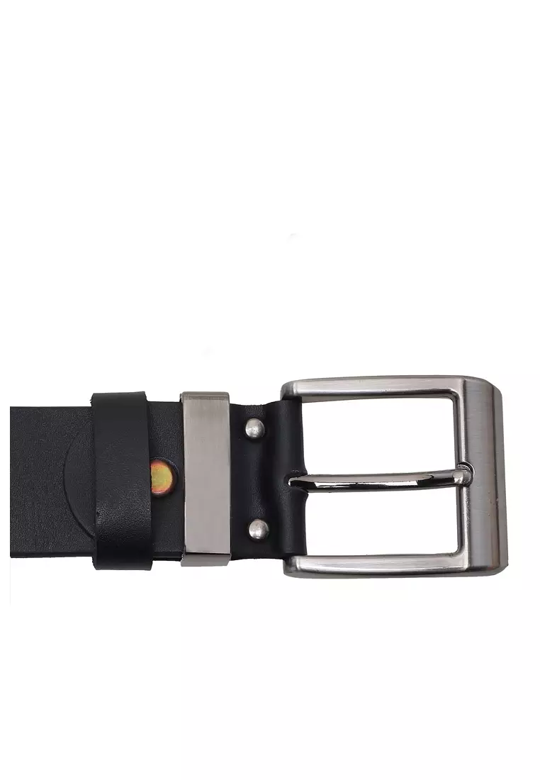 Hazel Ikat Pinggang Sabuk Gesper Pria Handmade Material Genuine Leather 2 ORIGINAL - Black