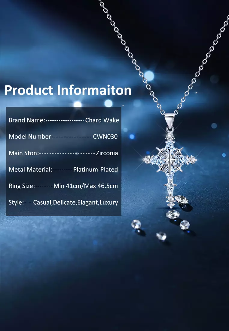 Kalung Wanita Korea Fashion Shining Star Pendant Style Titanium Anti Pudar Original Kotak Indah Kalung Cewek