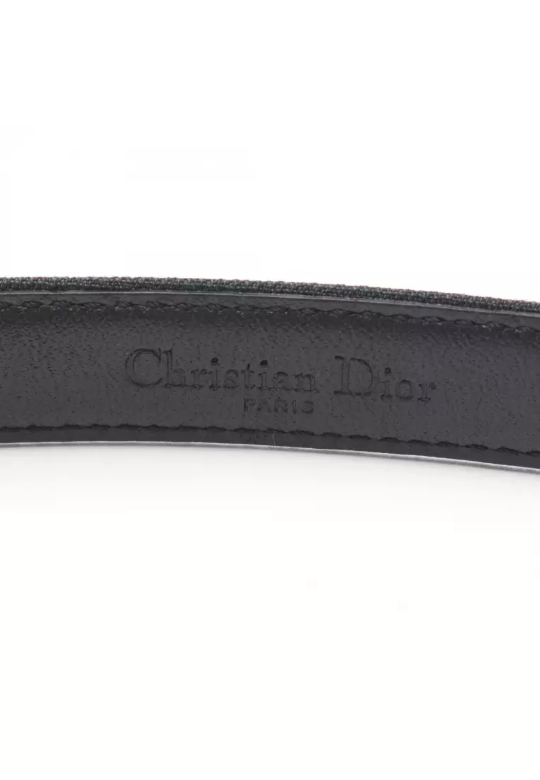 Buy Christian Dior Pre-Loved Christian Dior CD logo belt leather