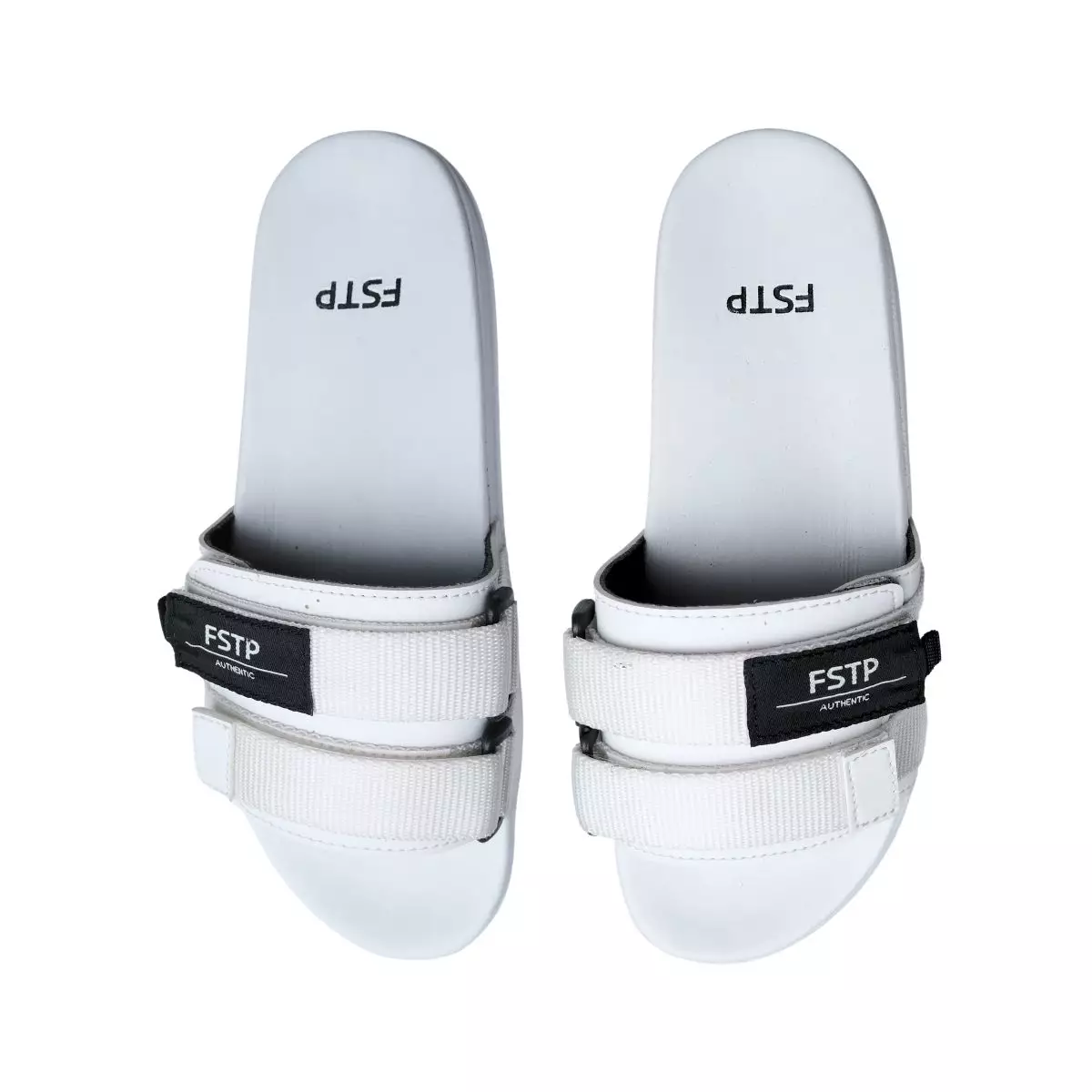 Footstep Footwear Sandal Slide Pria Wanita Stereo Full White Sandal Slip