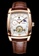 LIGE white and gold and brown LIGE Automatic Unisex Rose Gold Finish Barrel-shape Watch 46x38mm, Brown Leather Strap C041CAC6021F42GS_2