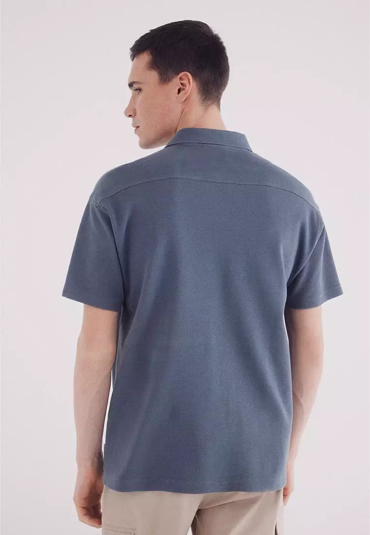 Regular Fit Waffle Structure Polo