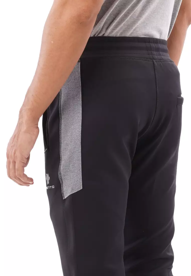 Tiento Celana Joger Panjang Olahraga Hitam Jogger Long Pants Sporty Turbo Scuba Black Men