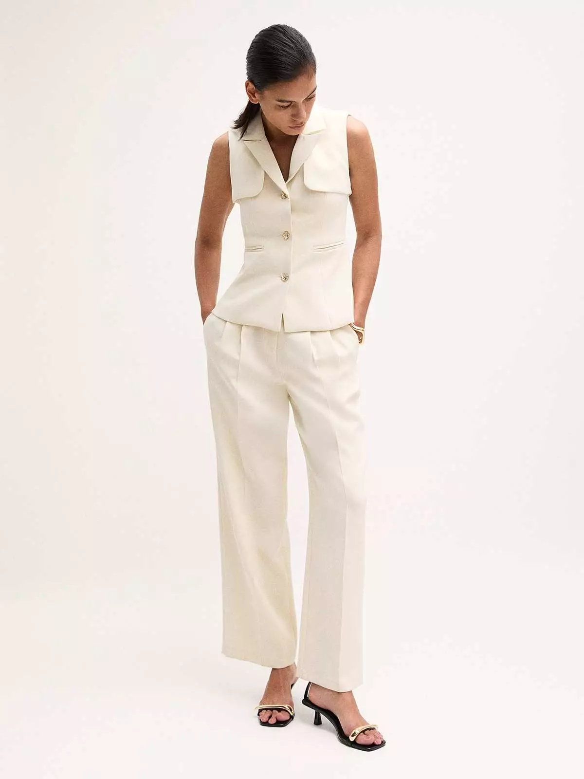 Layered Vest - Ivory