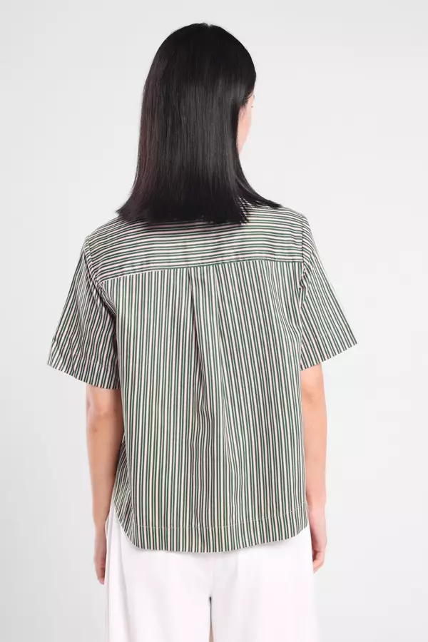 Minimal - Caron - Kemeja Wanita Motif Garis - Pink Colour Pink