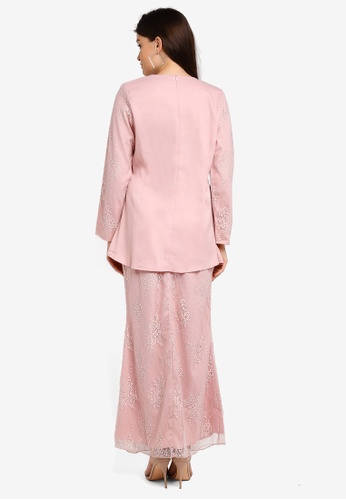 Buy Kurung Modern from peace collections in Pink at Zalora