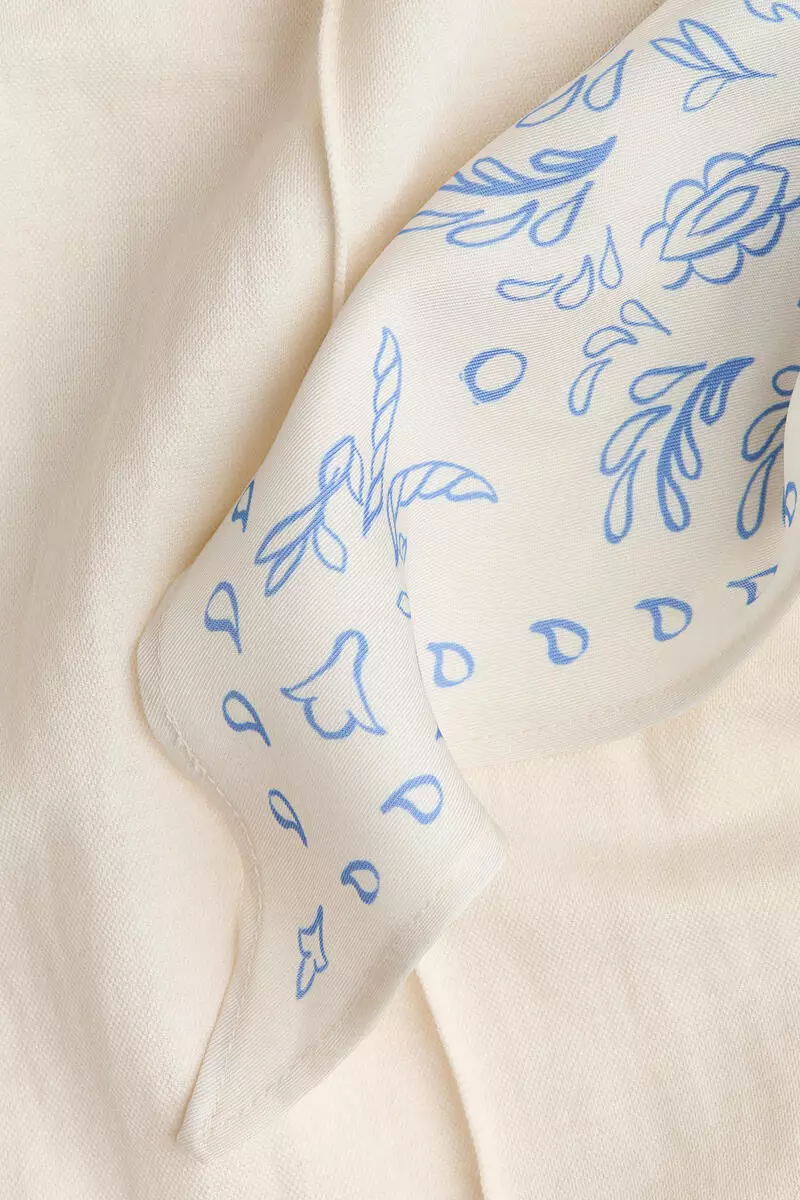 Scarf-detail trousers