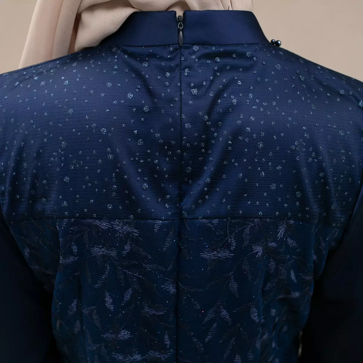 EPC Gamis Ameera - Navy Blue - Brocade Collection