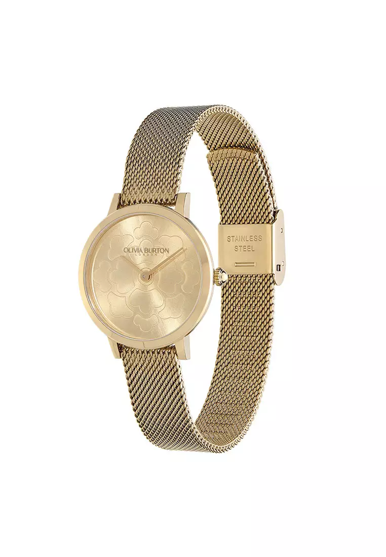 Gold on sale mesh watch