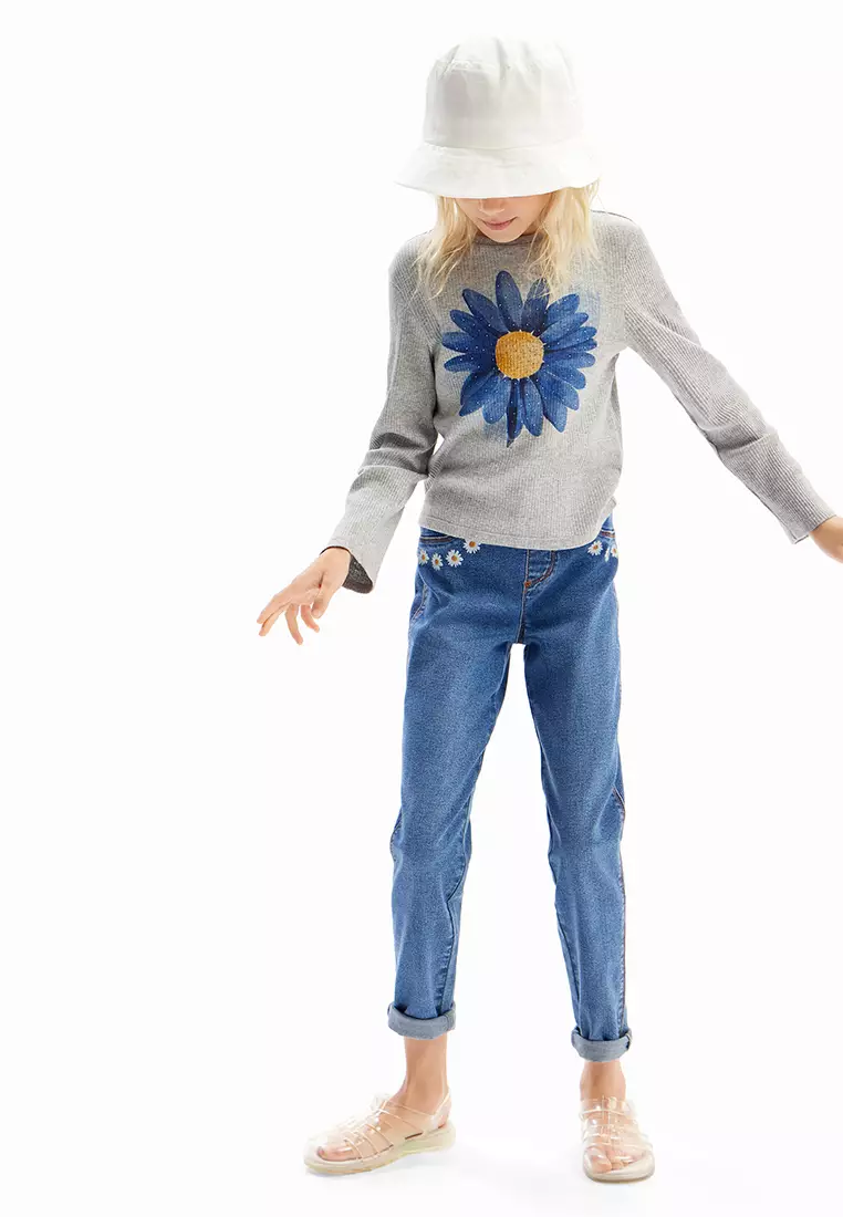 Desigual Girl Ribbed T-shirt.
