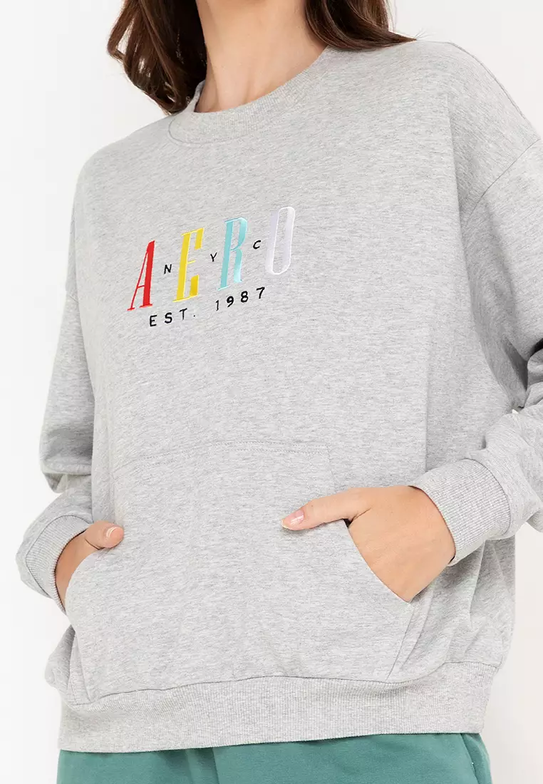 Buy Aeropostale Ladies Top Dye Grey Aero NYC Est. 1987 Sweatshirt