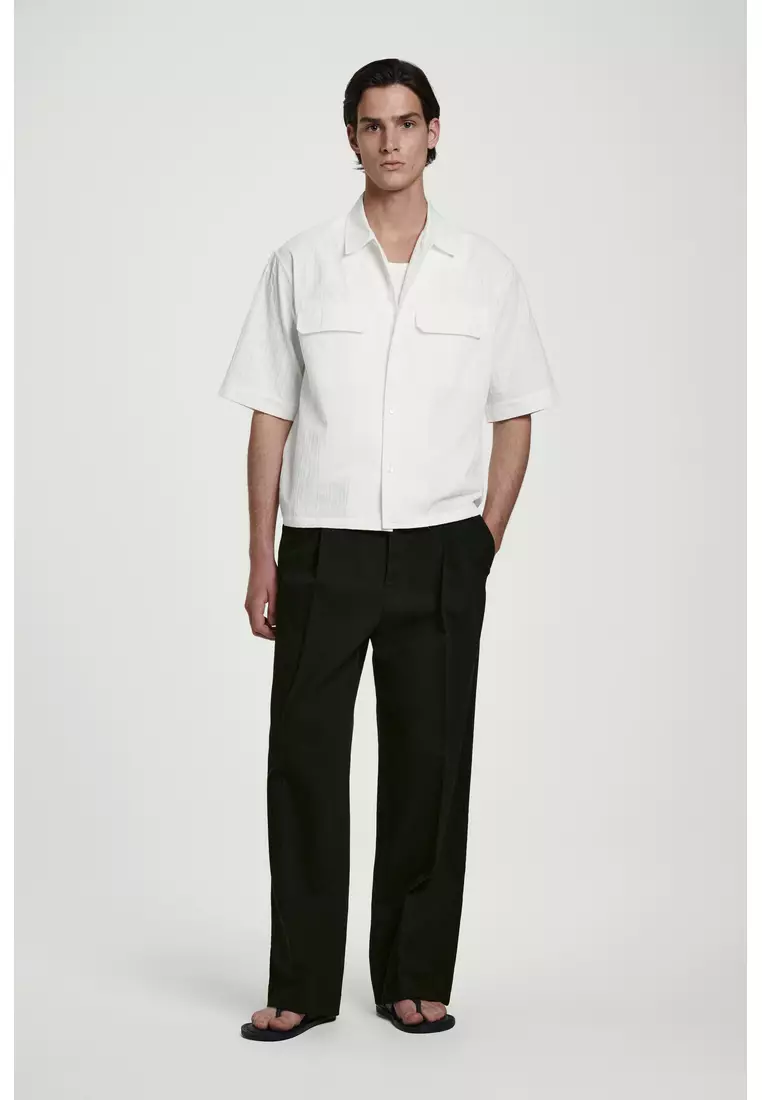 RELAXED FLAP-POCKET UTILITY SHIRT