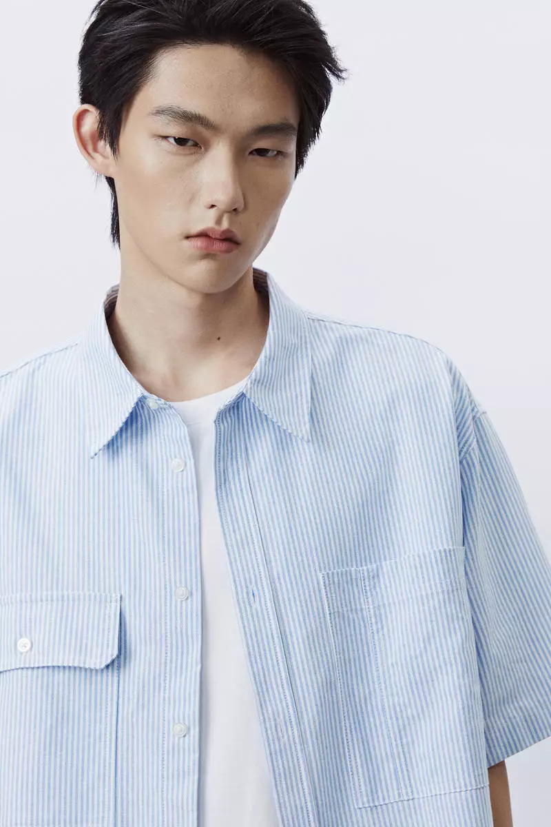 Loose Fit Short-sleeved Oxford shirt