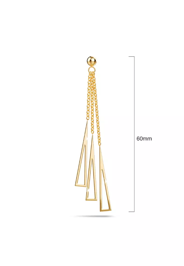 Royal Tassel Gold Layered Earrings