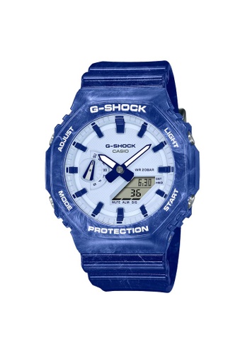 G-SHOCK white and blue CASIO G-SHOCK GA-2100BWP-2A 01DC9AC55297E2GS_1