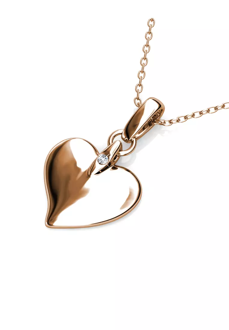 Peach Love Pendant RG - Kalung Crystal by Her Jewellery