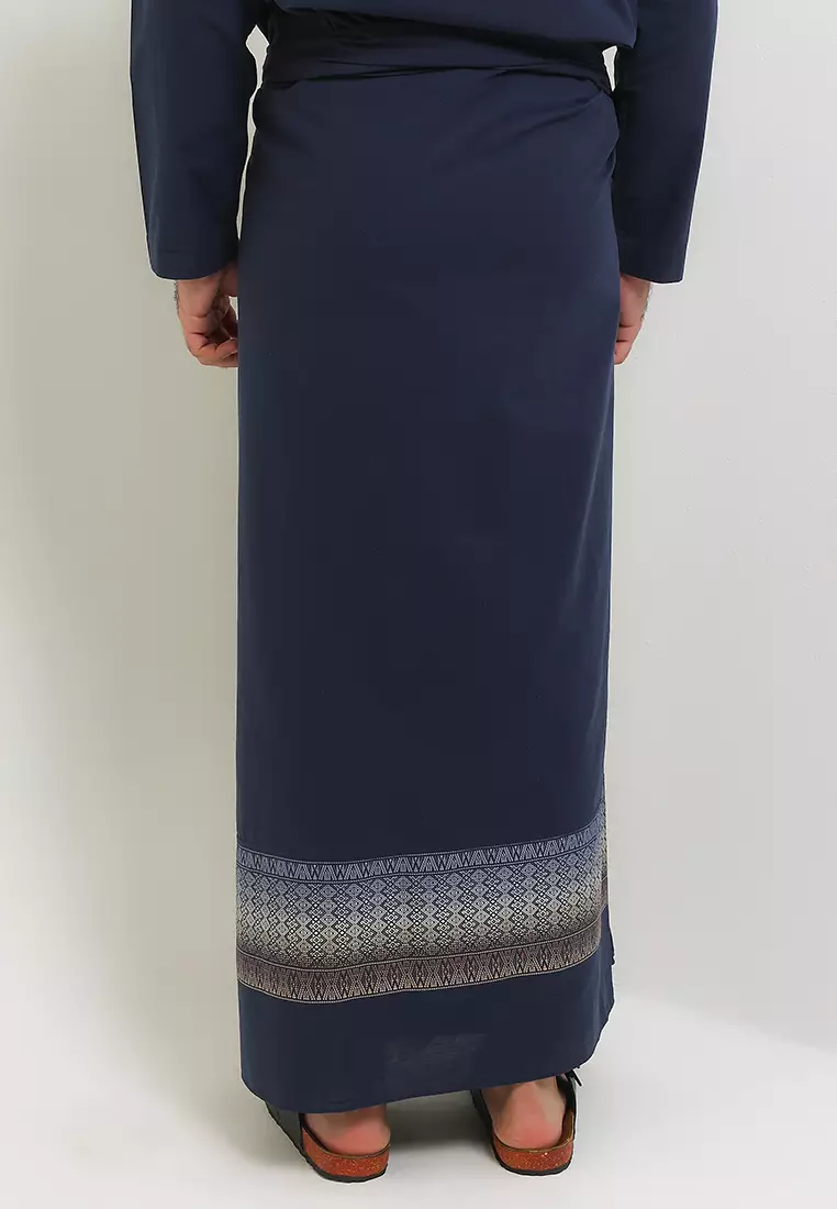 (Intresse x Sandiaga Uno Collection) Intresse Natuna 2 Navy Sarung