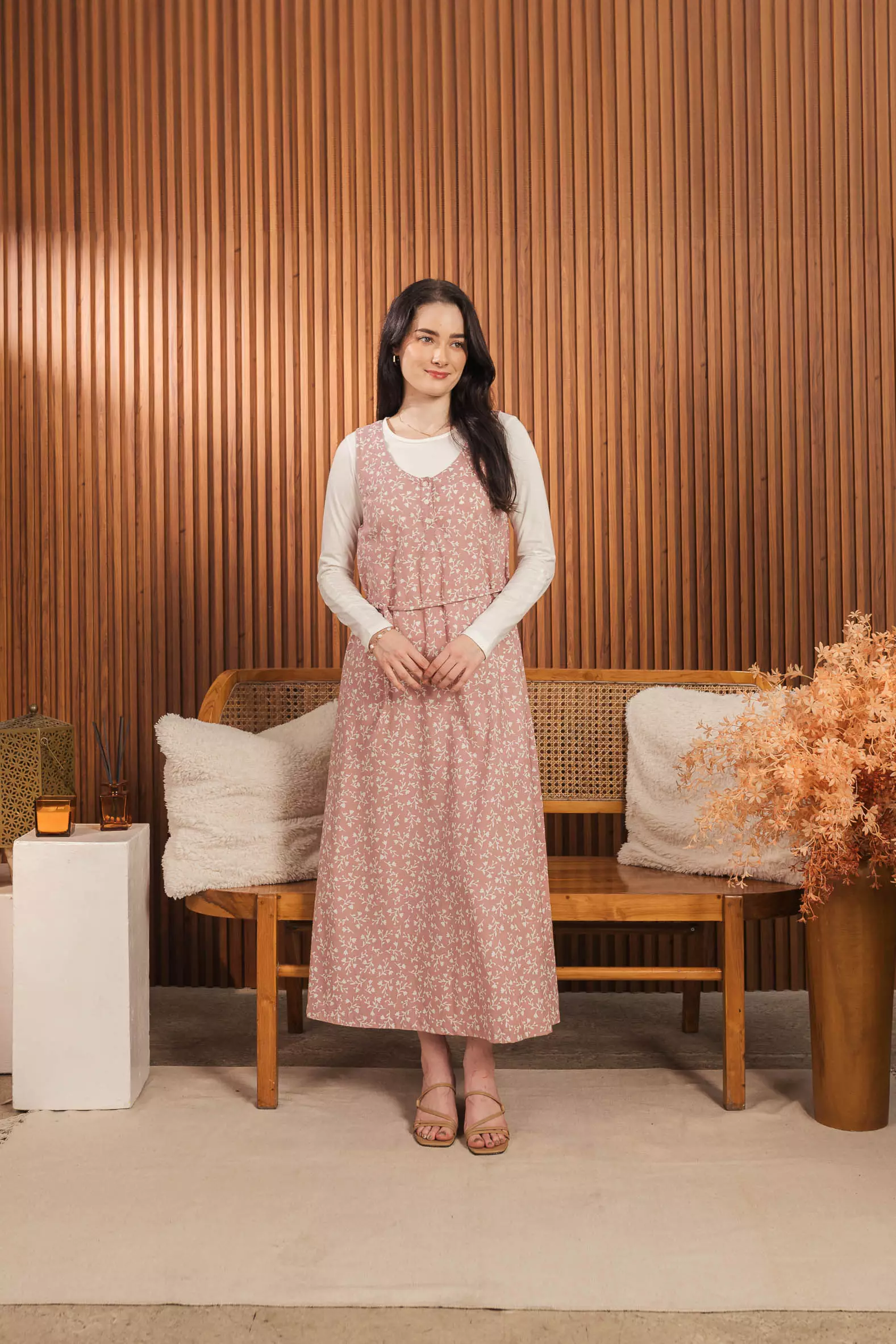 C2 Yunshu Pink Overall Wanita