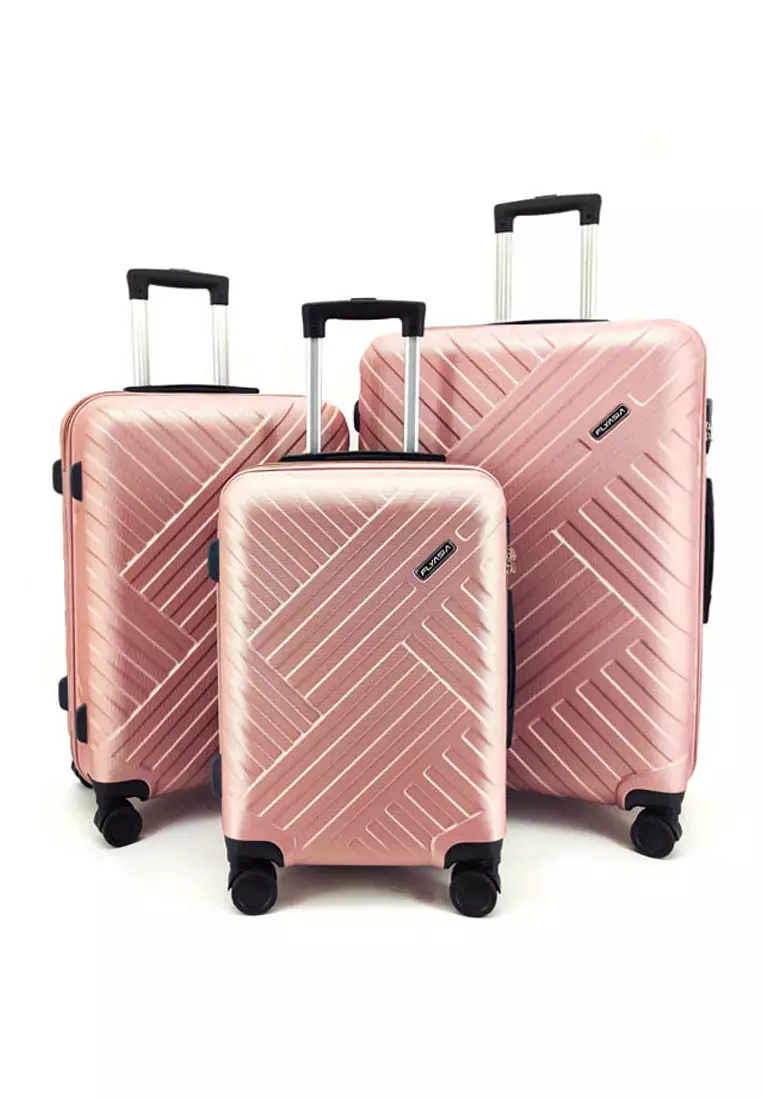 Buy Flyasia FLYASIA CROSS X ABS HARD CASE ROSE GOLD LUGGAGE 3 IN 1