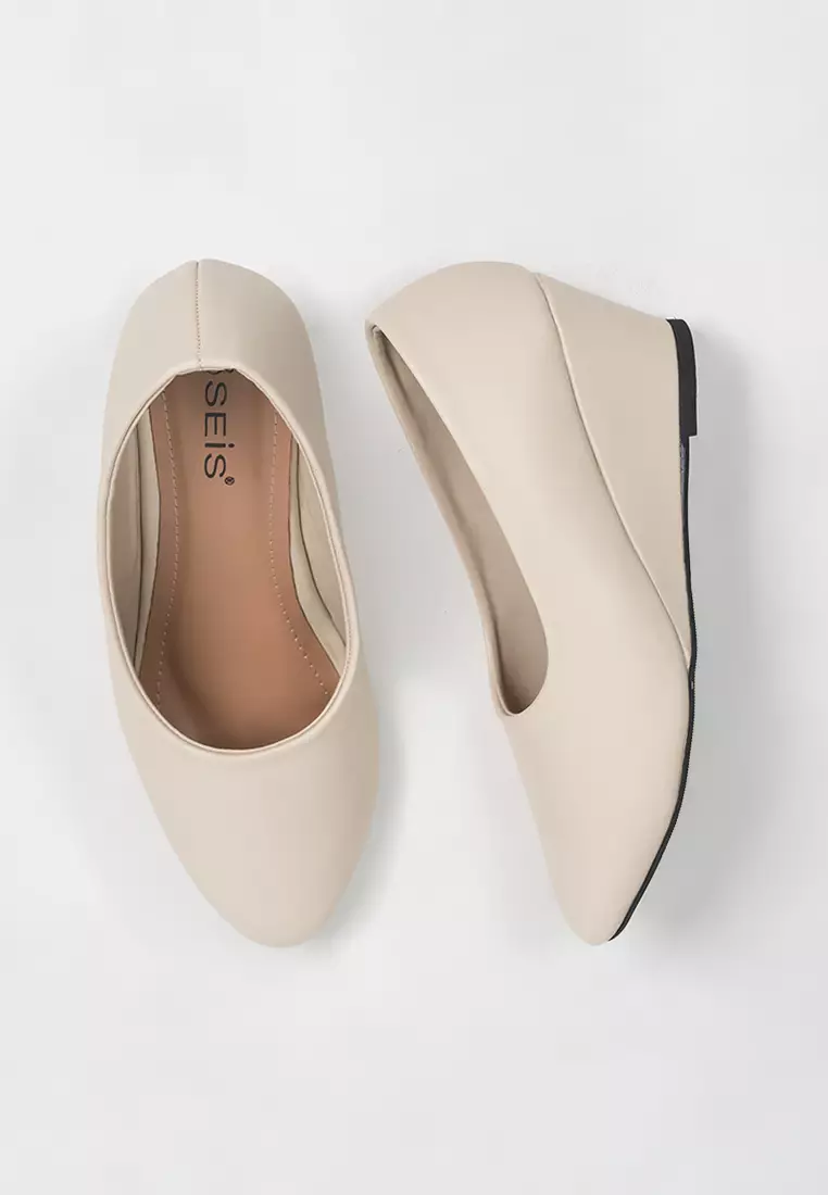 Seis Vancy Sepatu Wedges Wanita 5 cm-CREAM