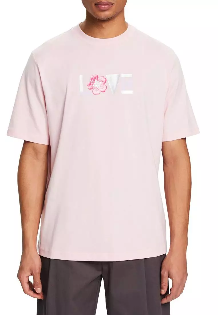 ESPRIT - Pima cotton slim fit t-shirt at our online shop