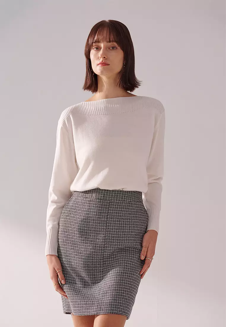 Monochromatic Houndstooth Skirt