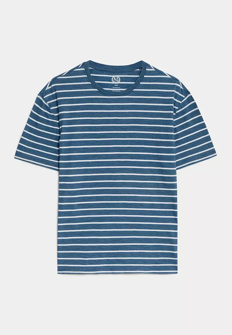 Pure Cotton Striped T-Shirt