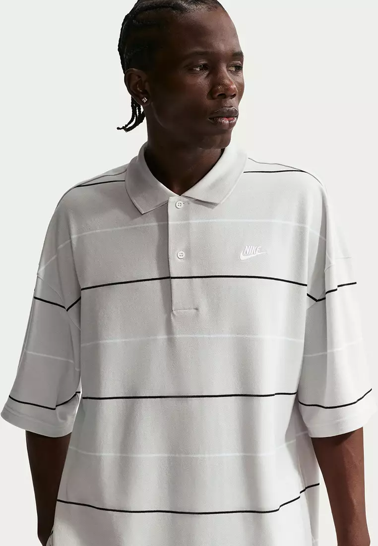 Sportswear Club Oversized Striped Polo Shirt