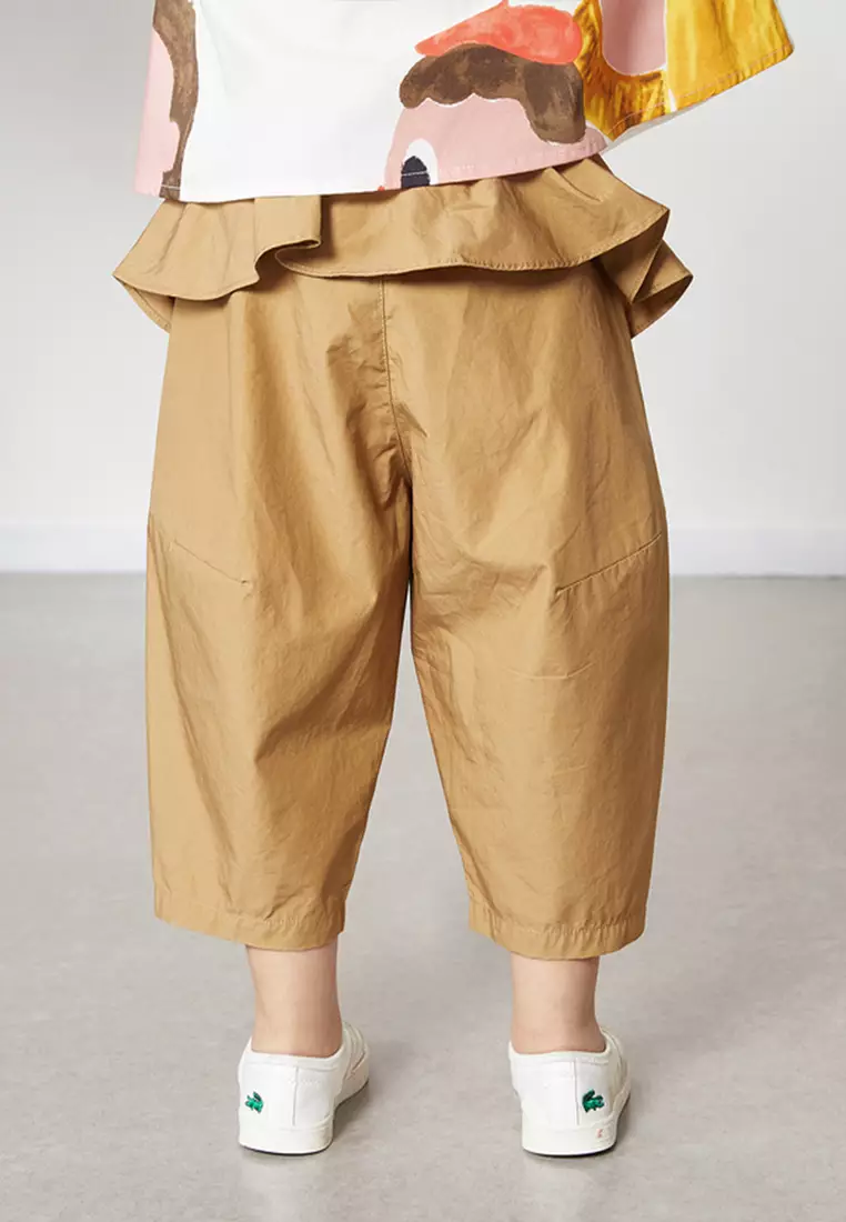 Summer Casual Pants With Ruffle Waist