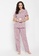Clovia grey Clovia Monster Emoji Print Button Me Up Shirt & Pyjama Set in Grey - 100% Cotton 213E2AA114F1CAGS_1