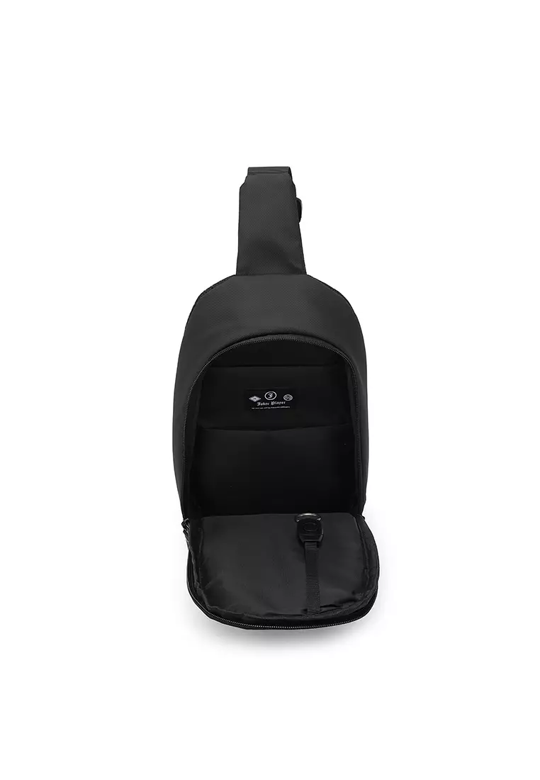 Men's Chest Bag / Sling Bag / Crossbody Bag (Tas Dada / Tas Selempang Pria) - Hitam
