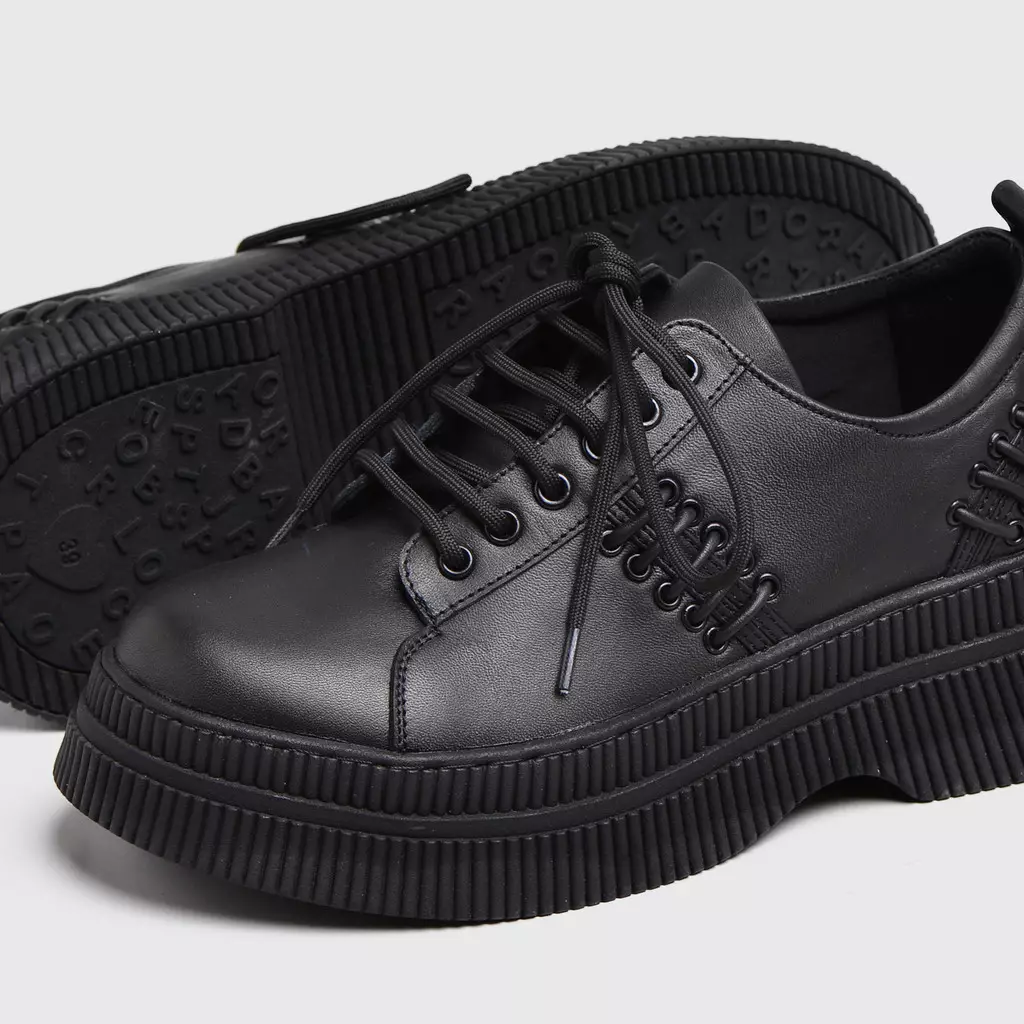 Natiana Oxford Genuine Leather Black
