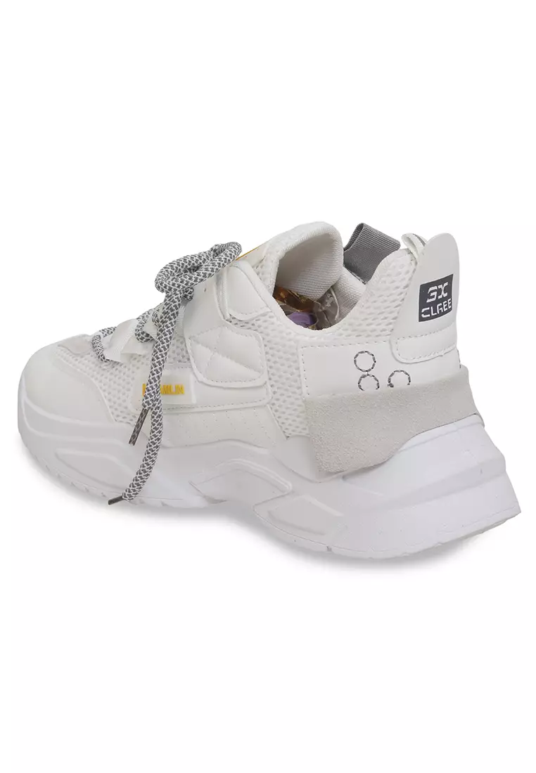 Anando Sepatu Sneakers Tali Pria Kombinasi Warna Casual Sport Shoes Stylish Material Mesh ORIGINAL - Gray