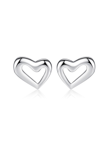 SUNRAIS silver High quality Silver S925 silver heart earrings A3AAAAC27131B5GS_1