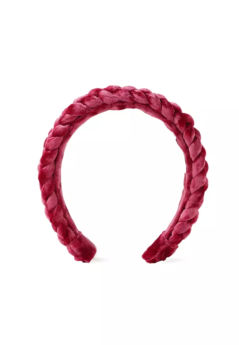 Girls Velvet Braided Headband