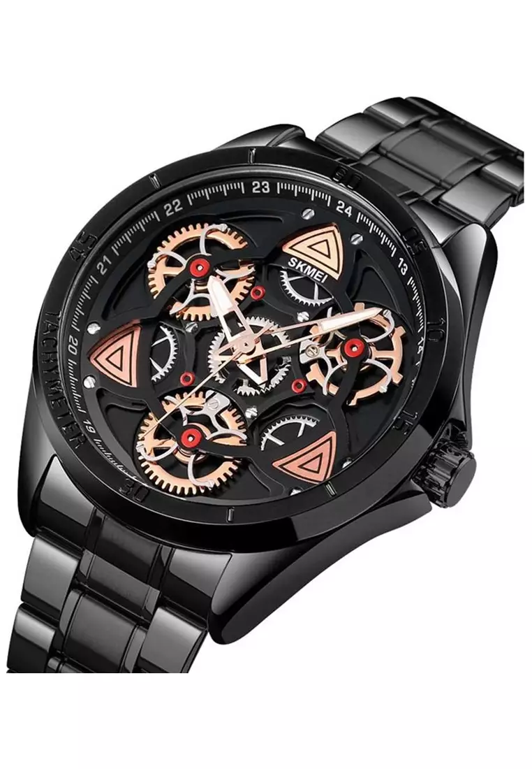 Jam Tangan Analog Pria Waterproof Strap Tali Material Stainless Steel MB78 ORIGINAL