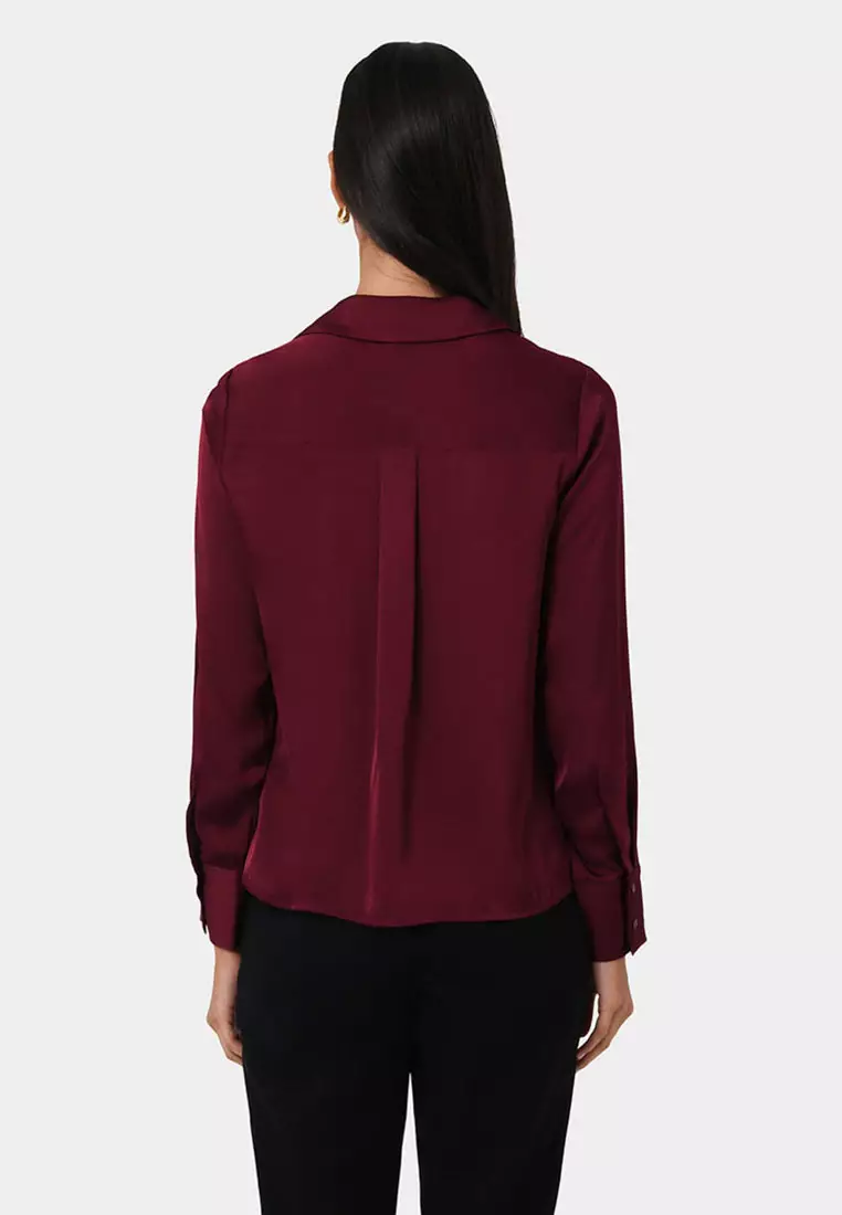 Lila V-neck Satin Blouse