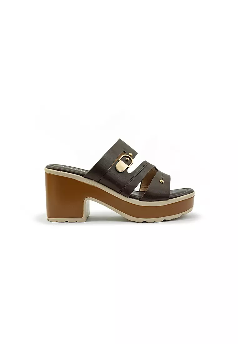 Mario D' boro Runway Women's Heeled Sandals LY 29479 - VDark Brown C86