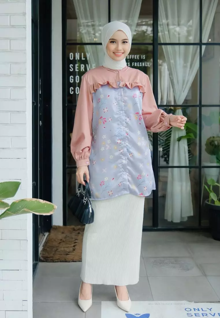 Arsera Blouse Lilac - Long Sleeve - Atasan Wanita