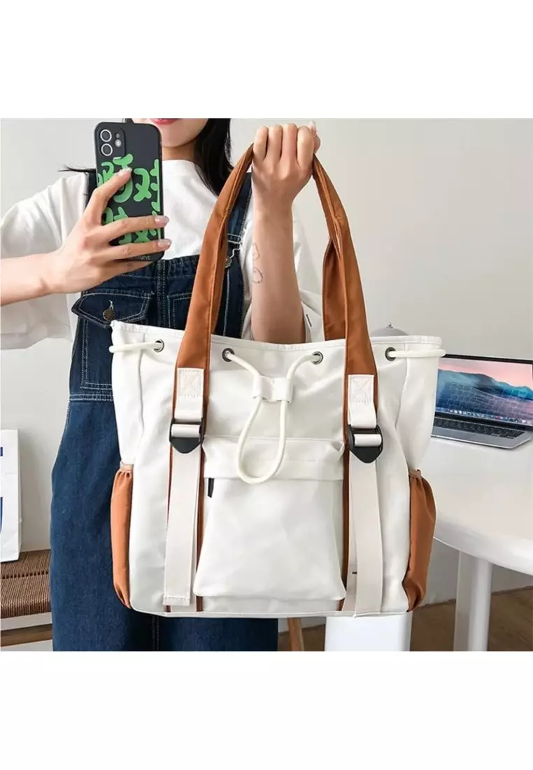 Caroline Cream Selempang Tote Sling Bag