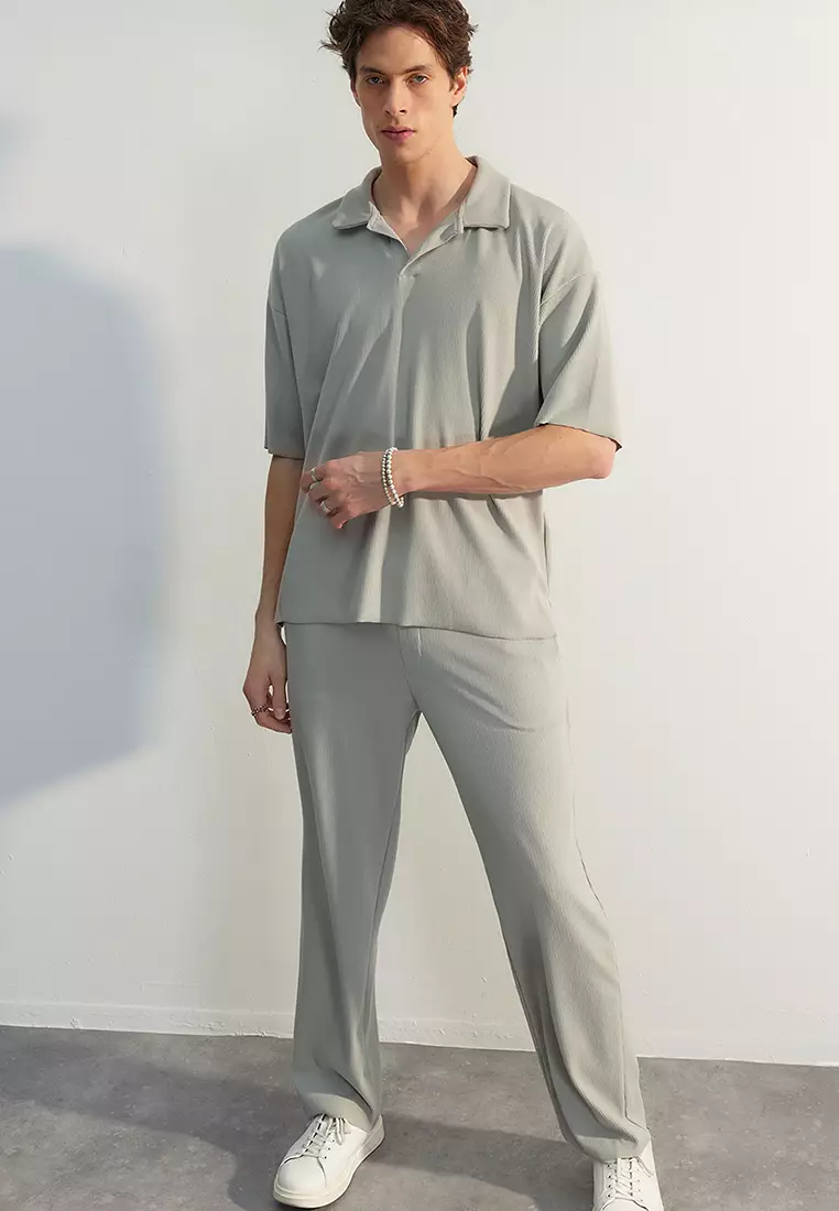 L.E Textured Ottoman Polo Shirt