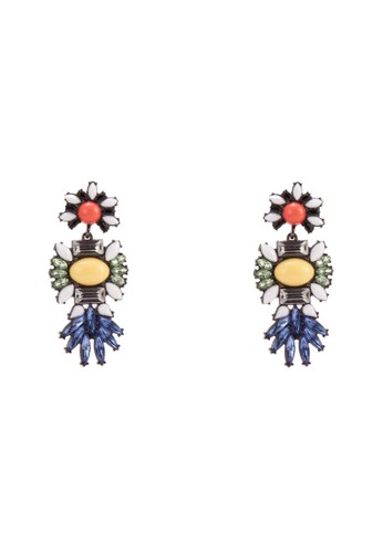 三色晶mango服飾官網鑽花飾耳環, 飾品配件, 飾品配件