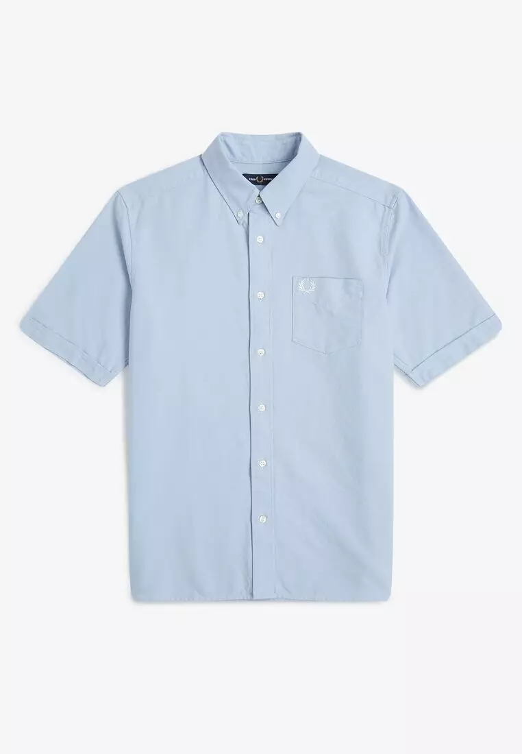 Fred Perry M8730 Oxford Shirt (Light Smoke)