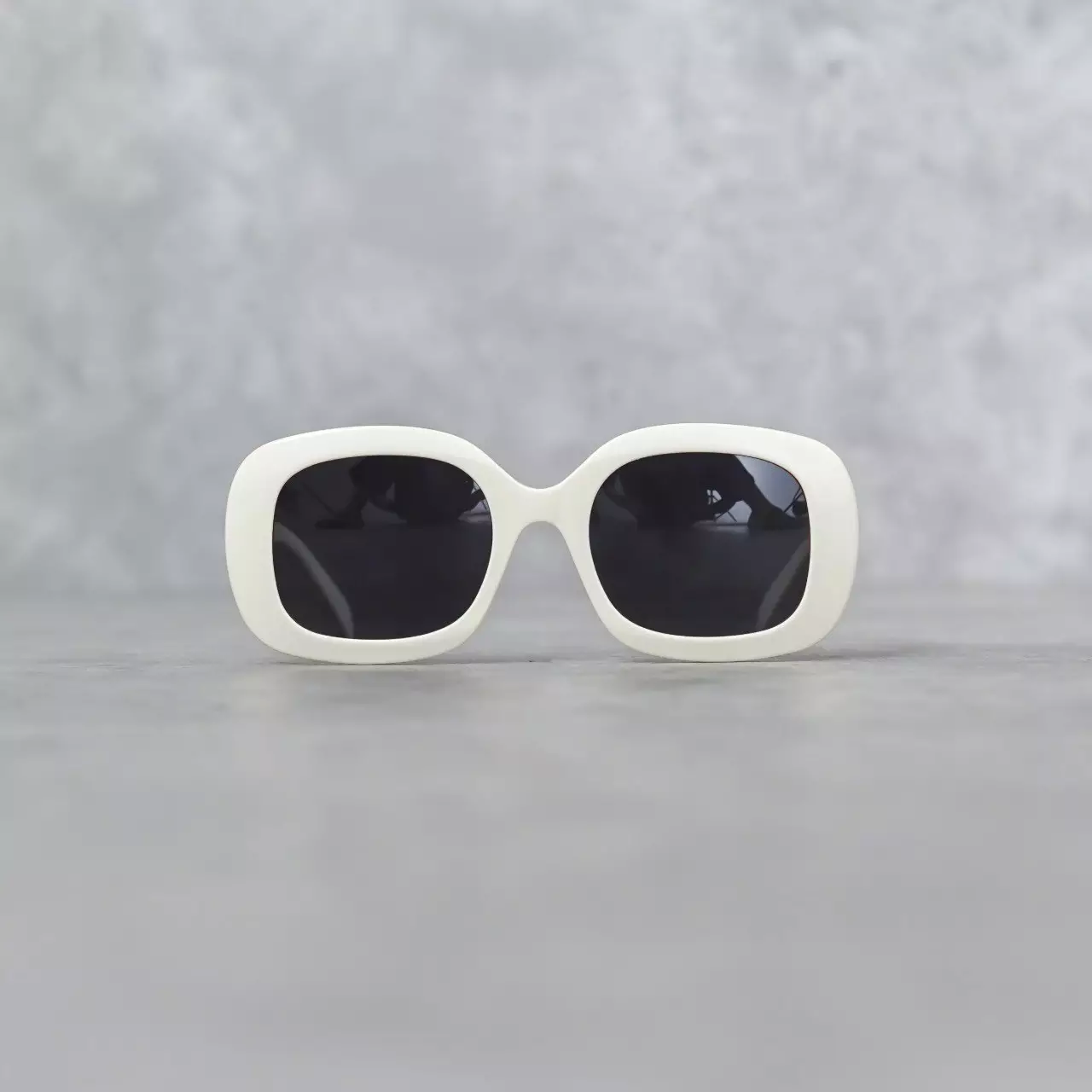 Kacamata CELINE TRIOMPHE SQUARE IVORY WHITE SUNGLASSES 100% ORIGINAL
